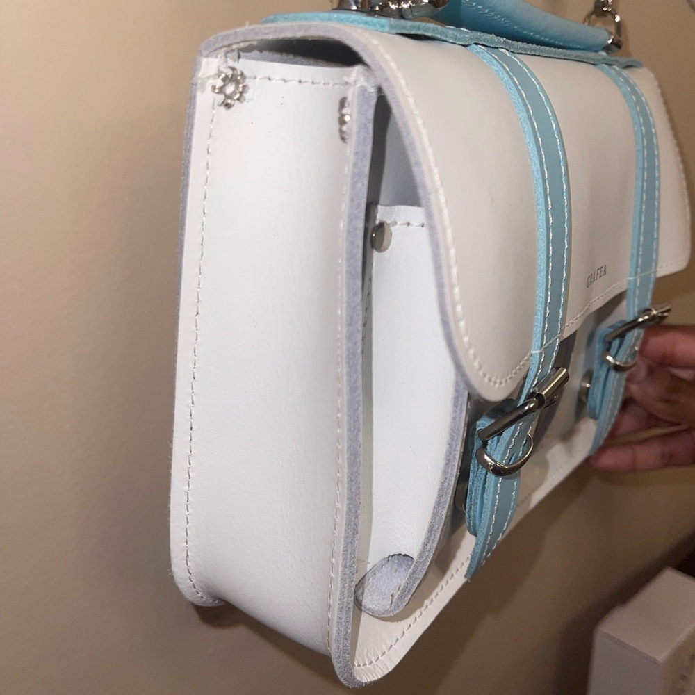 Grafea Micro Satchel White and Light Blue - Picture 5 of 8